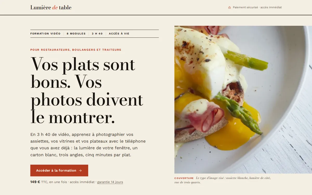 Tunnel de vente d’une formation en ligne